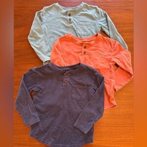 Cat & Jack Kids Long Sleeve Henley Shirt Bundle